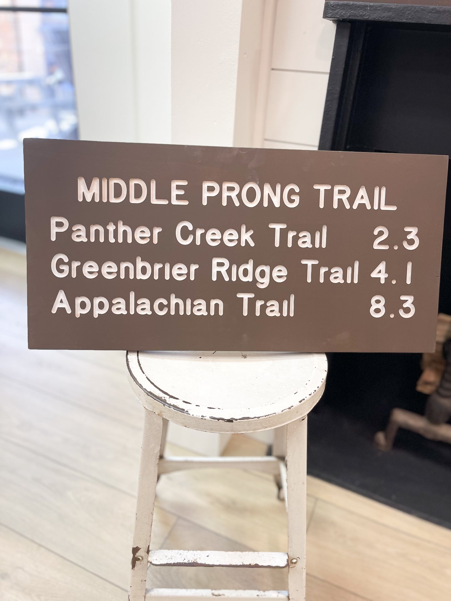 Middle Prong Trail Sign