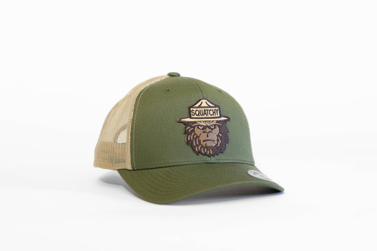 Squatchy Camo Hat: Olive Green