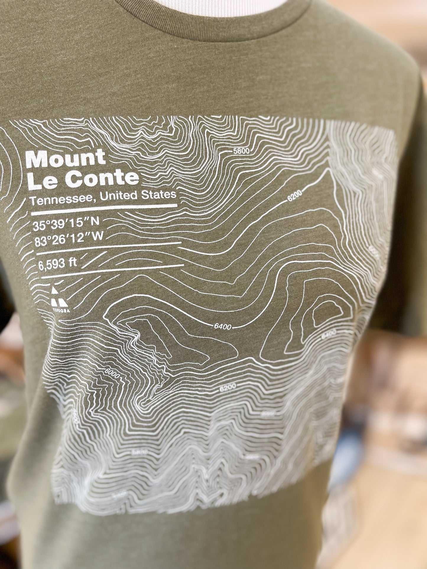 Mt Le Conte Topographic T-shirt