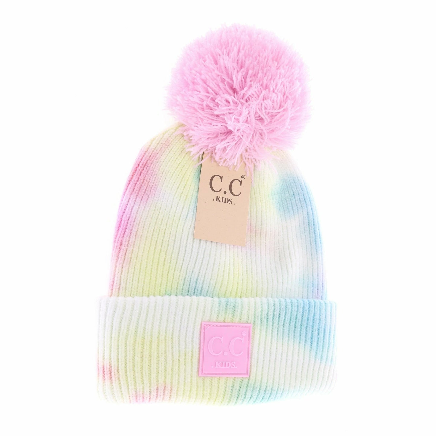 KIDS Tie Dye Pom C.C Beanie