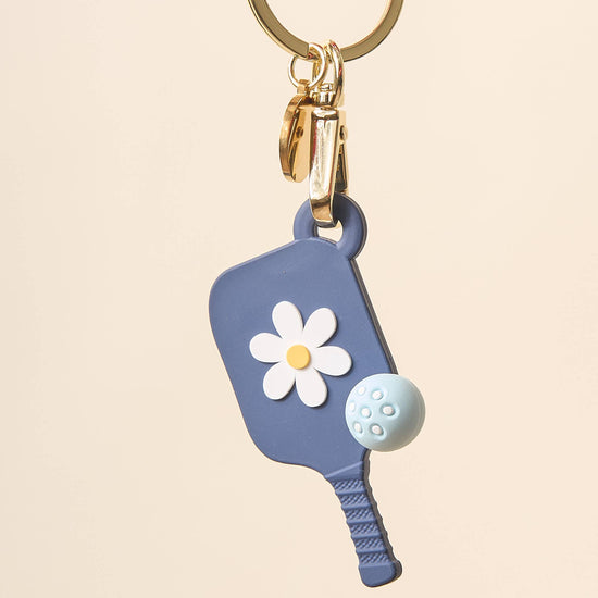 Pickleball Paddle Keychain-Navy