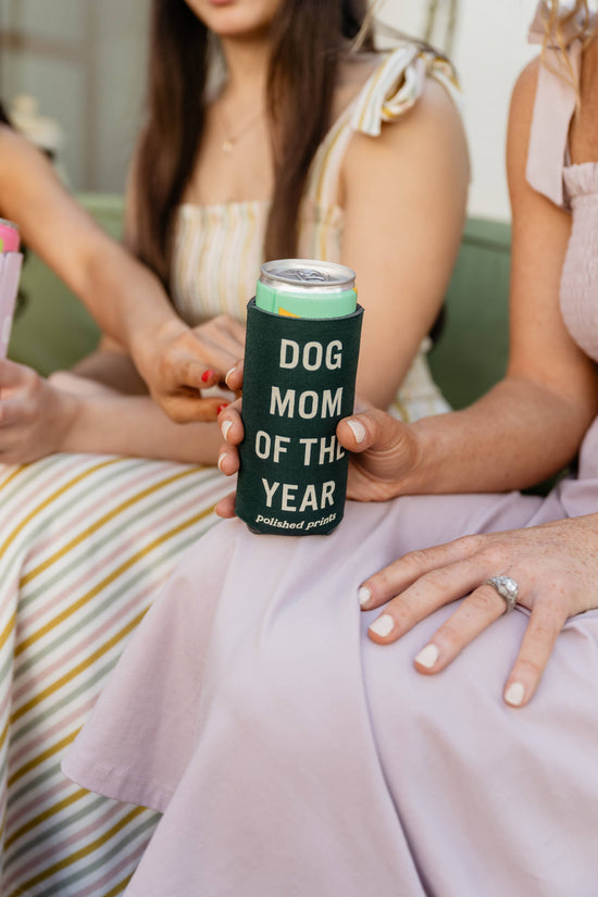 Dog Mom Koozie, Collapsible Coolie, Seltzer Coozie, Hugger: White Koozie