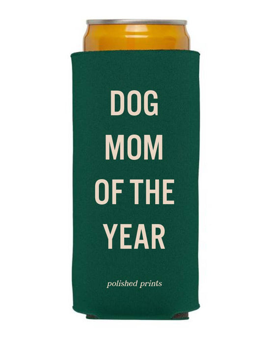 Dog Mom Koozie, Collapsible Coolie, Seltzer Coozie, Hugger: White Koozie