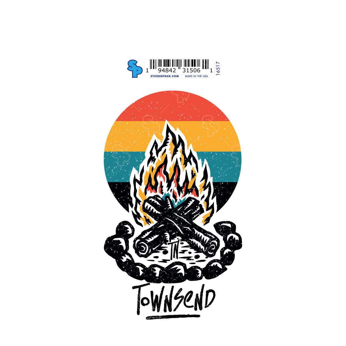 Gritty Campfire Sticker Large