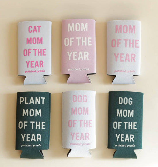 Dog Mom Koozie, Collapsible Coolie, Seltzer Coozie, Hugger: White Koozie