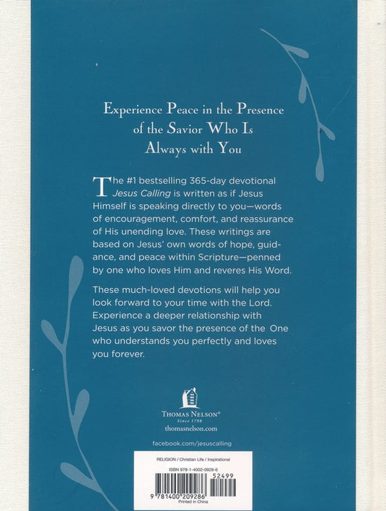 Jesus Calling, Large Text Cloth Botanical, with Full Scriptures: Enjoying Peace in His Presence