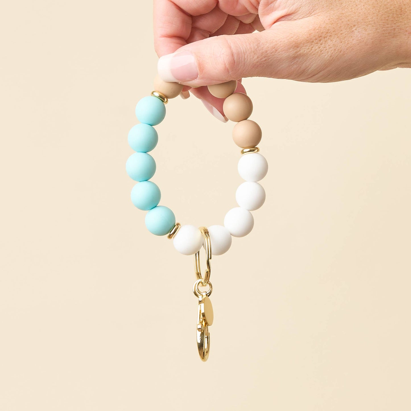 Hands-Free Keychain Wristlet-Sand & Sea