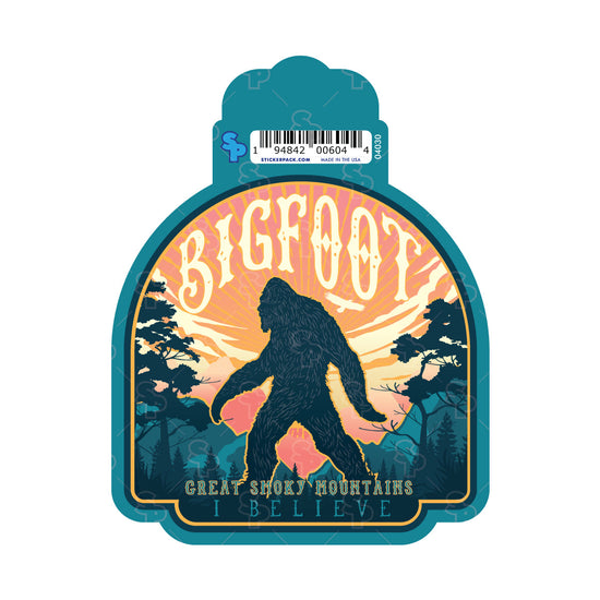 Bigfoot Walking Across Sticker Large