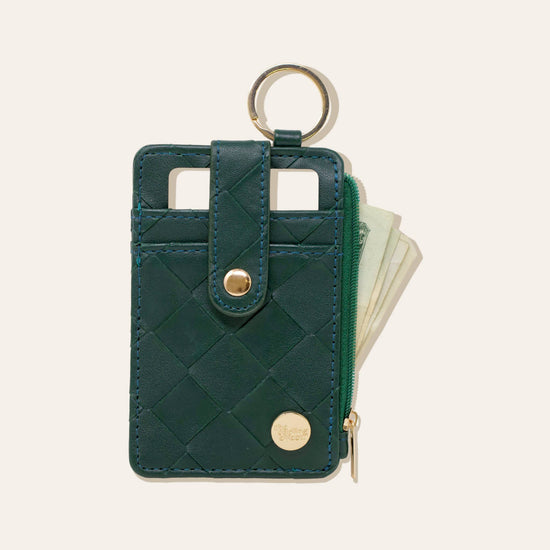 Keychain Wallet - Woven Dark Green