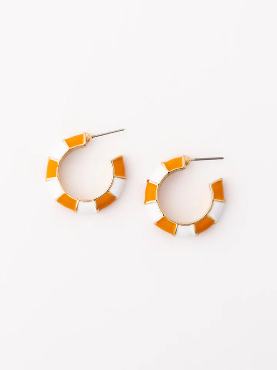 Earrings Ashlynn Orange + White medium