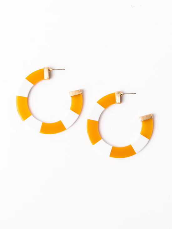 Earrings Melody Orange + White medium