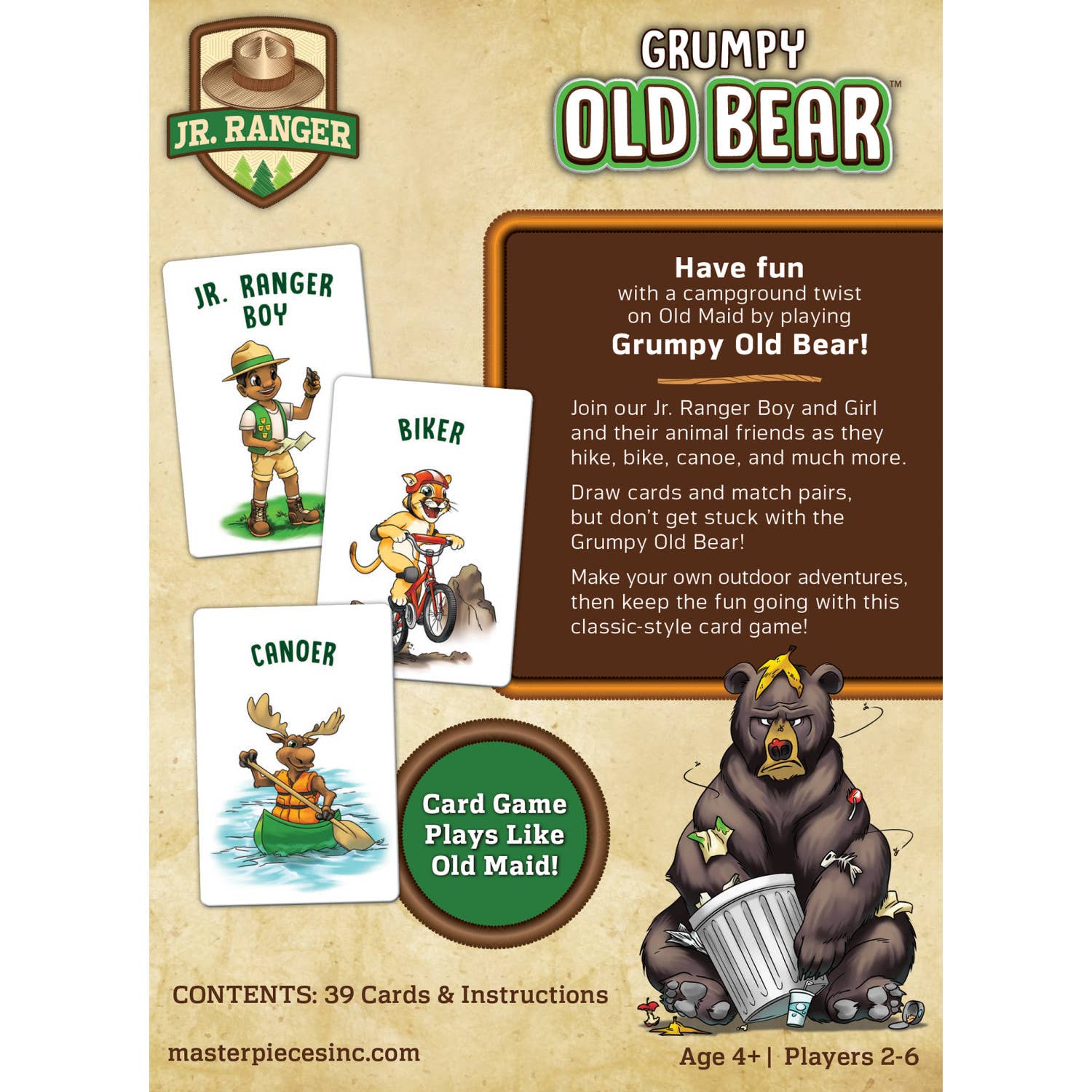 Grumpy Forest Ranger Jr. Ranger Grumpy Old Bear Card Game – TownsendMercantileCo