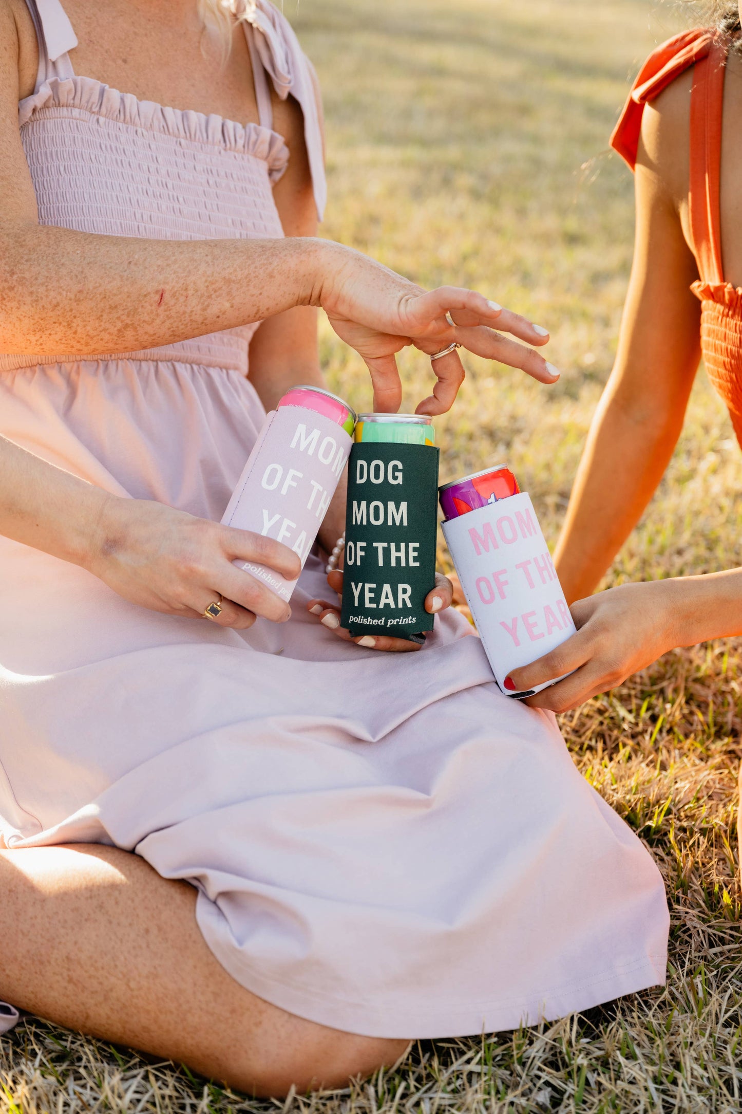 Dog Mom Koozie, Collapsible Coolie, Seltzer Coozie, Hugger: White Koozie