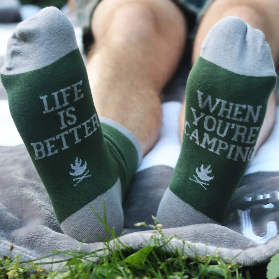 Life is Better When You're Camping Socks- M/L