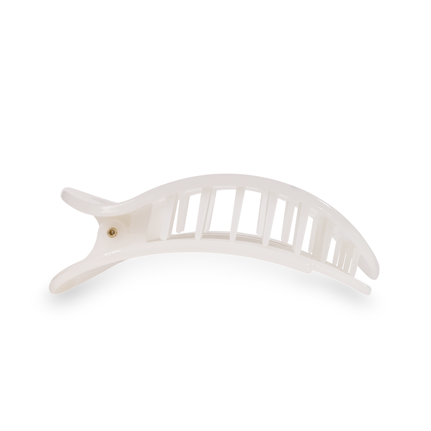 Coconut White Medium Flat Round Clip