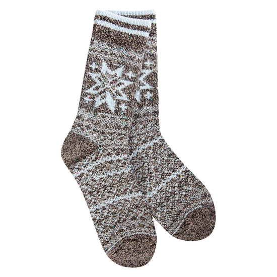 World's Softest Socks - Holiday Confetti Crew Blue Multi