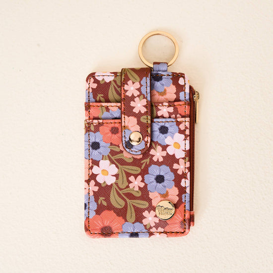 Keychain Wallet-Wild About You Brown