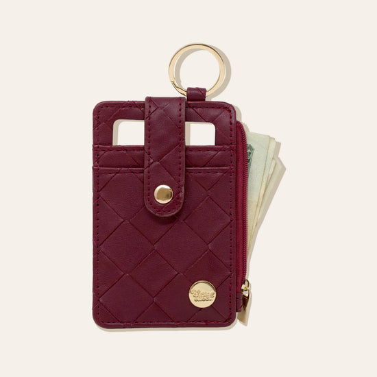 Keychain Wallet - Woven Plum