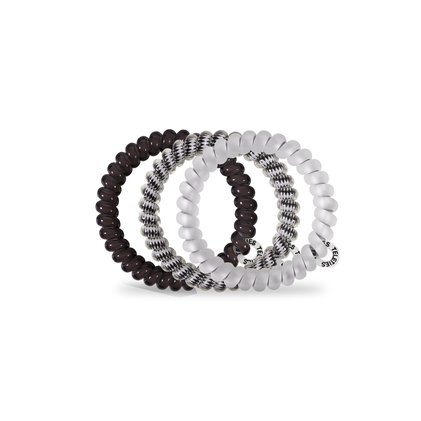 Spiral Hair Coils | Small | Silver Flames Hair Ties