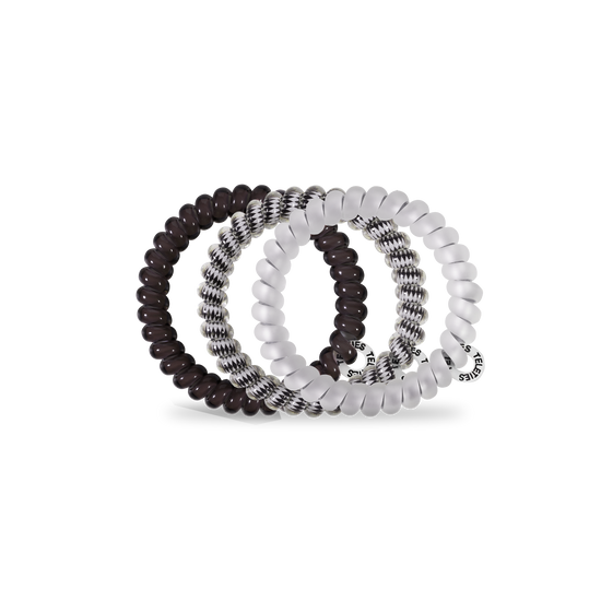 Spiral Hair Coils | Small | Silver Flames Hair Ties