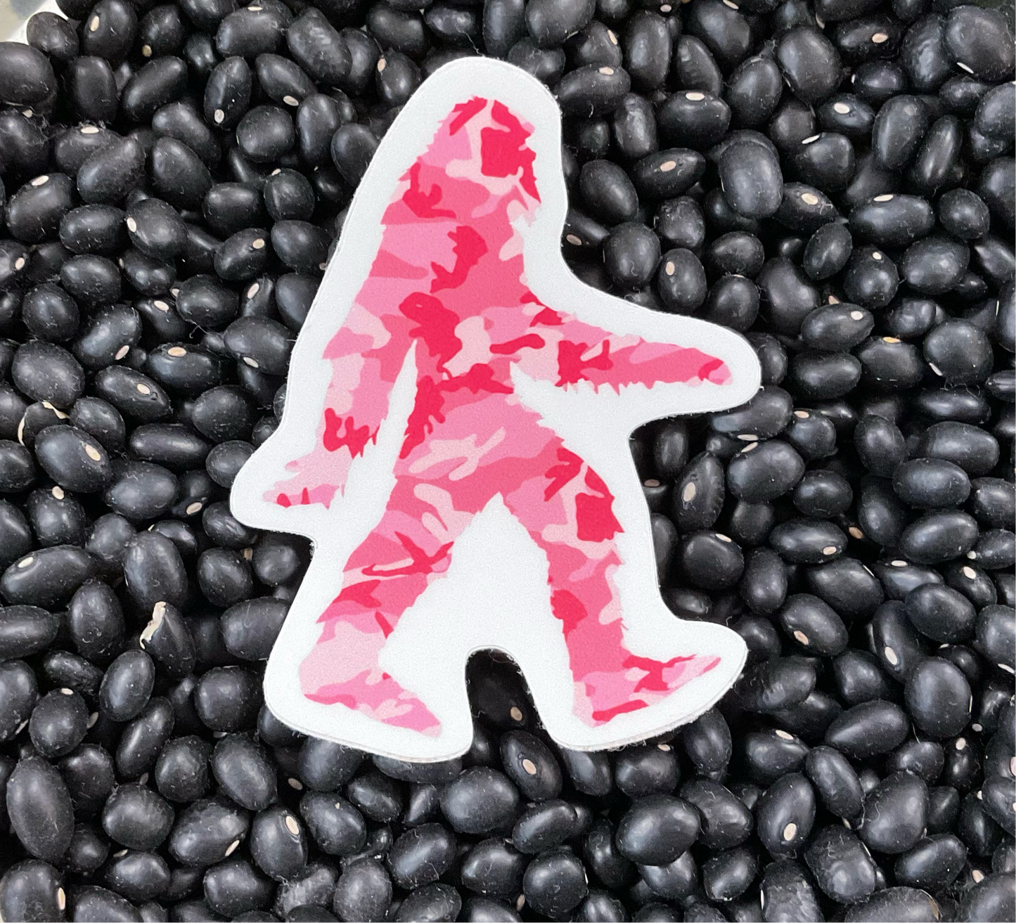 Pink Camo Bigfoot Sticker