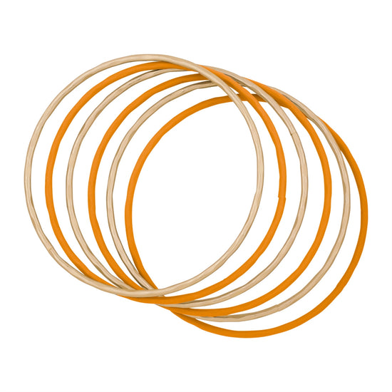 Load image into Gallery viewer, Orange and Gold Bangle Set
