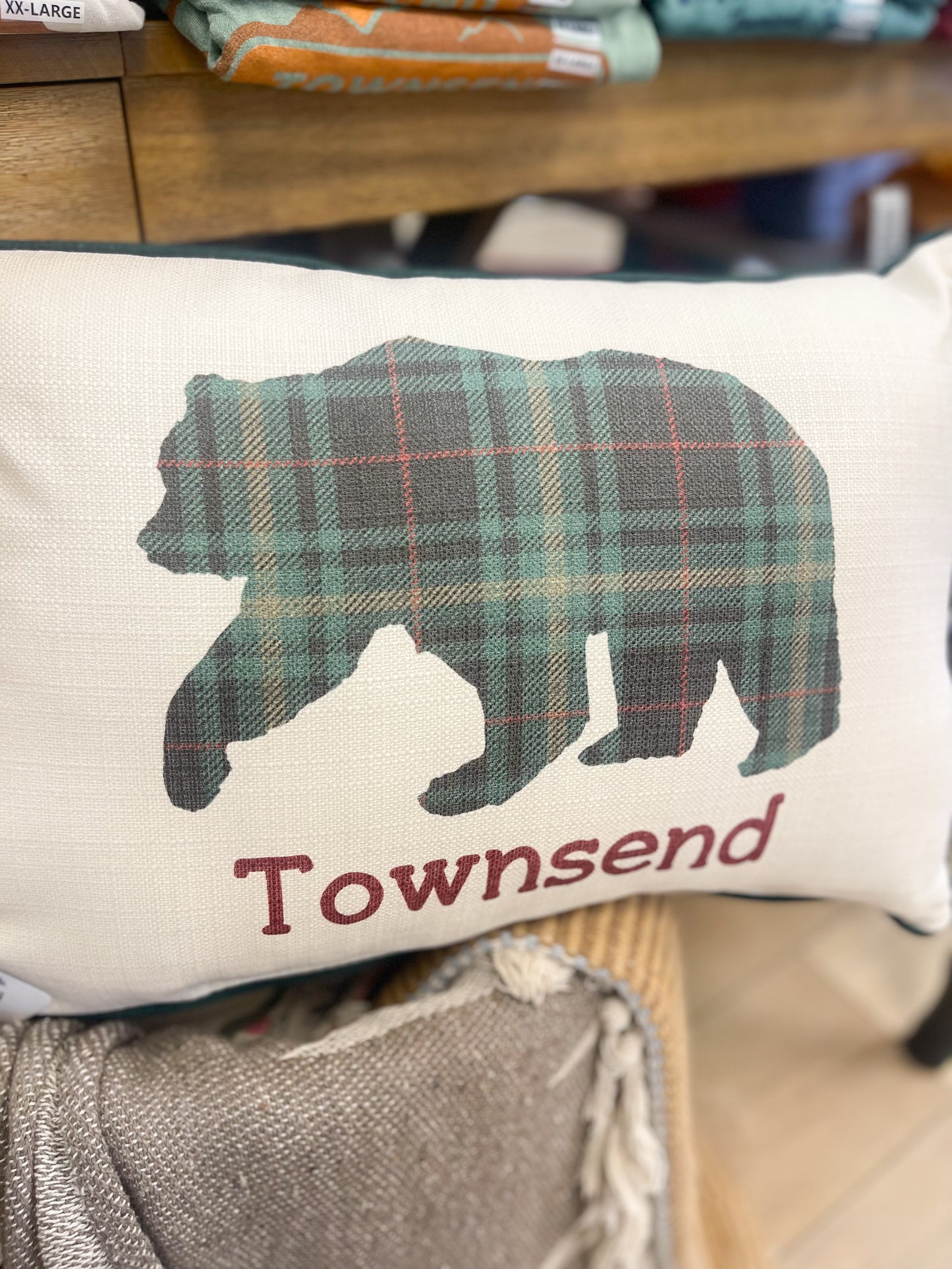 Townsend Tartan Bear Pillow