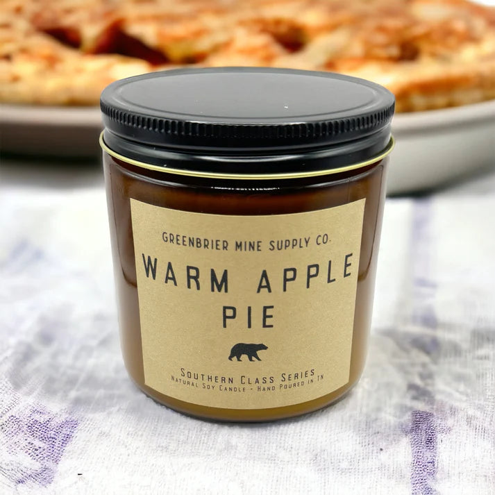 Warm Apple Pie Hand Poured Soy Candle