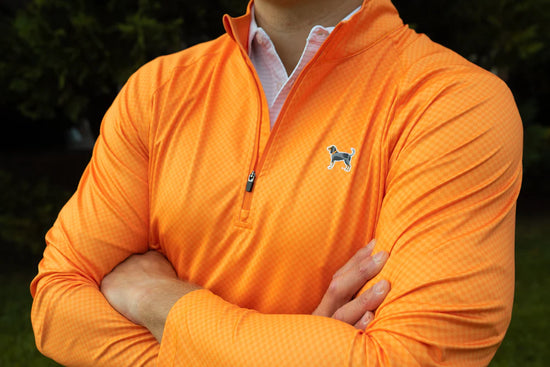 Bluetick Checkerboard Club Pullover - Orange