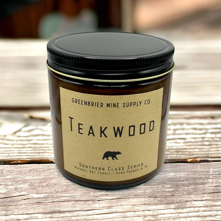 TeakWood Hand Poured Soy Candle