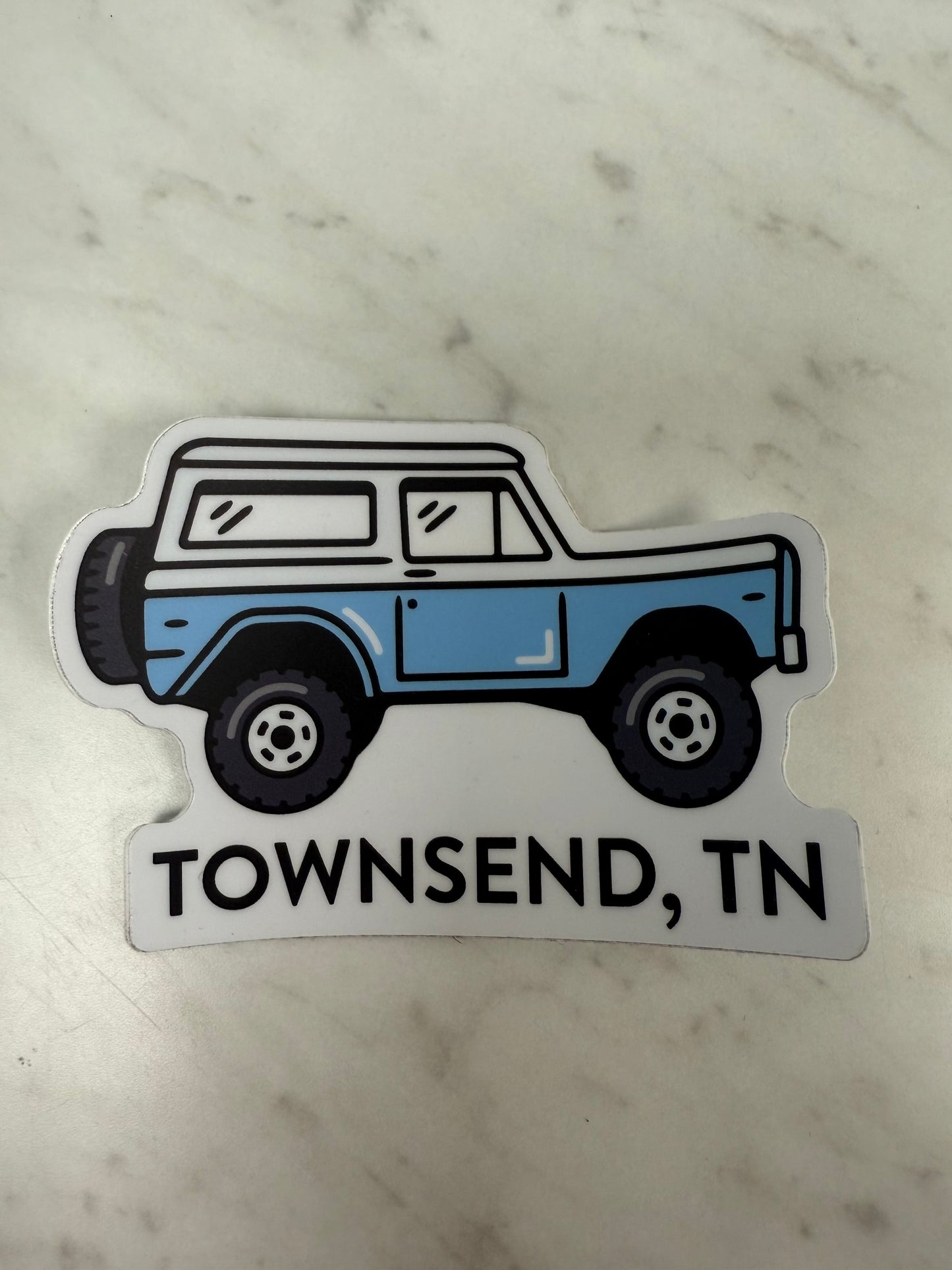 Blue Jeep Townsend, TN Sticker