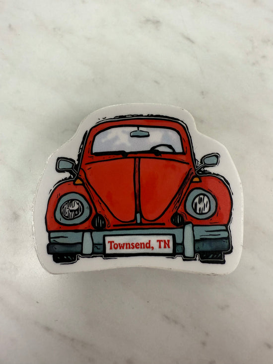 Red VW Bug Townsend, TN Sticker