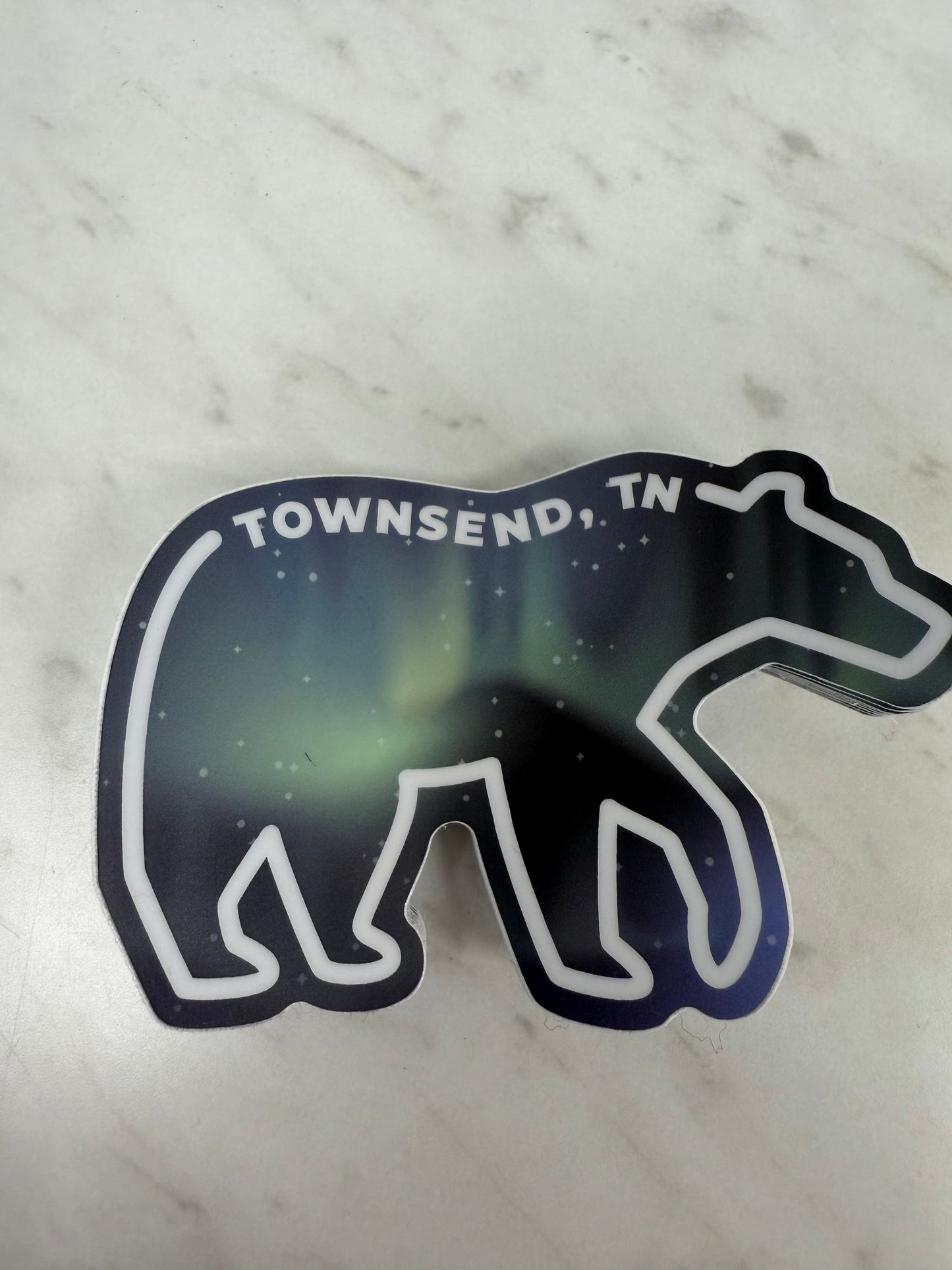 Northern Lights Bear Townsend, TN Sticker