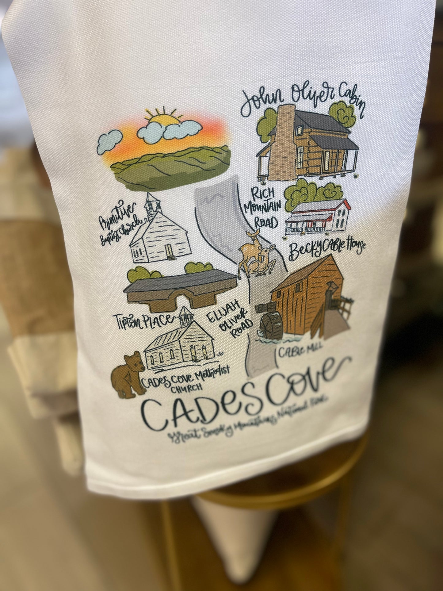 Around Cades Cove Tea Towel