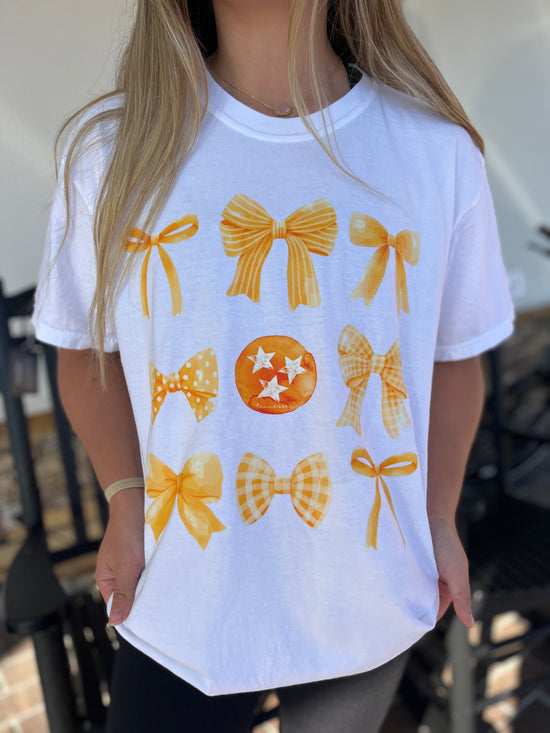 Orange Coquette Bow Comfort Color T-Shirt