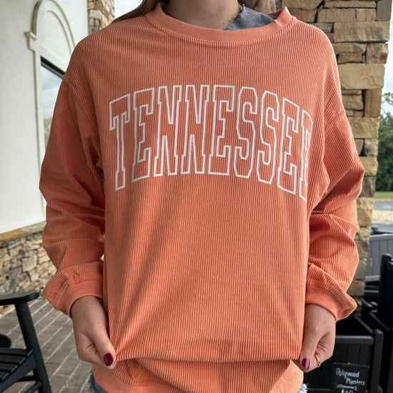 Orange Corded Tennessee Sweatshirt