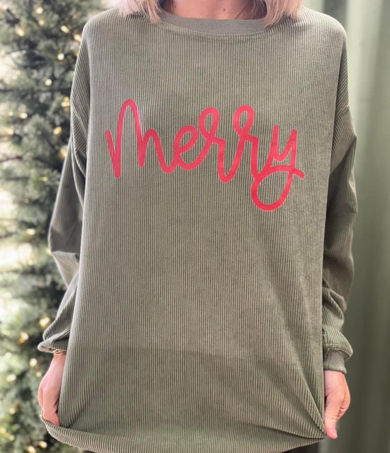 Merry Corded Sweatshirt