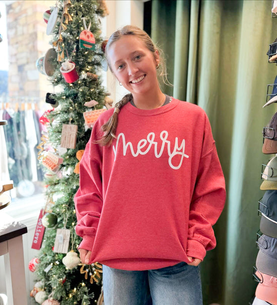 Merry Script Sweatshirt