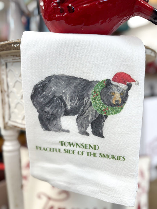 Christmas Black Bear Townsend Dish Towel