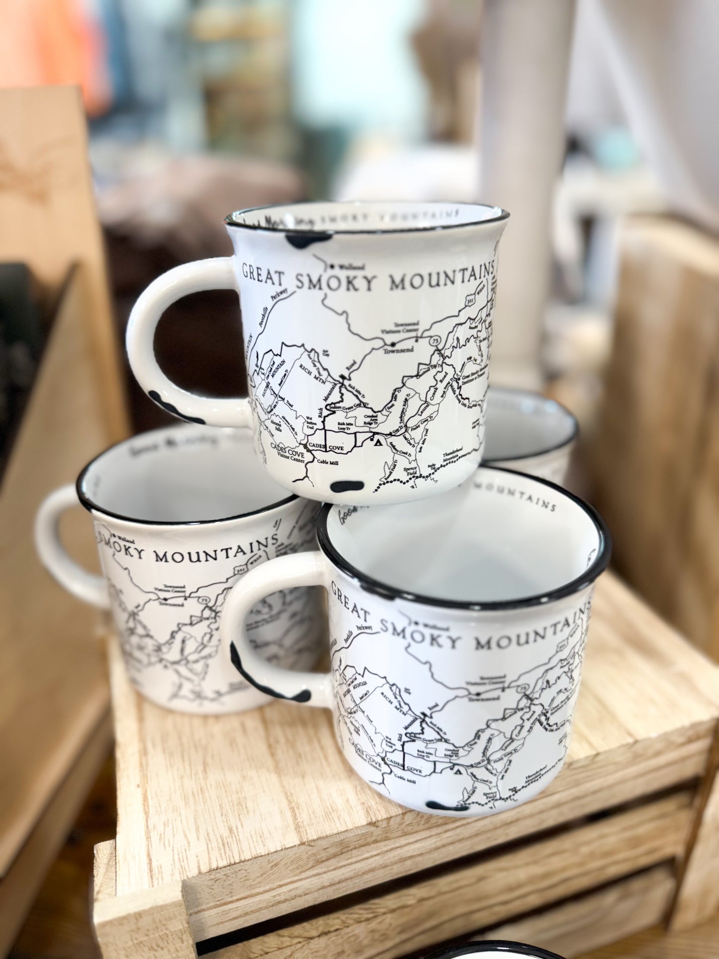 Great Smoky Mountains National Park Map Camp Mug