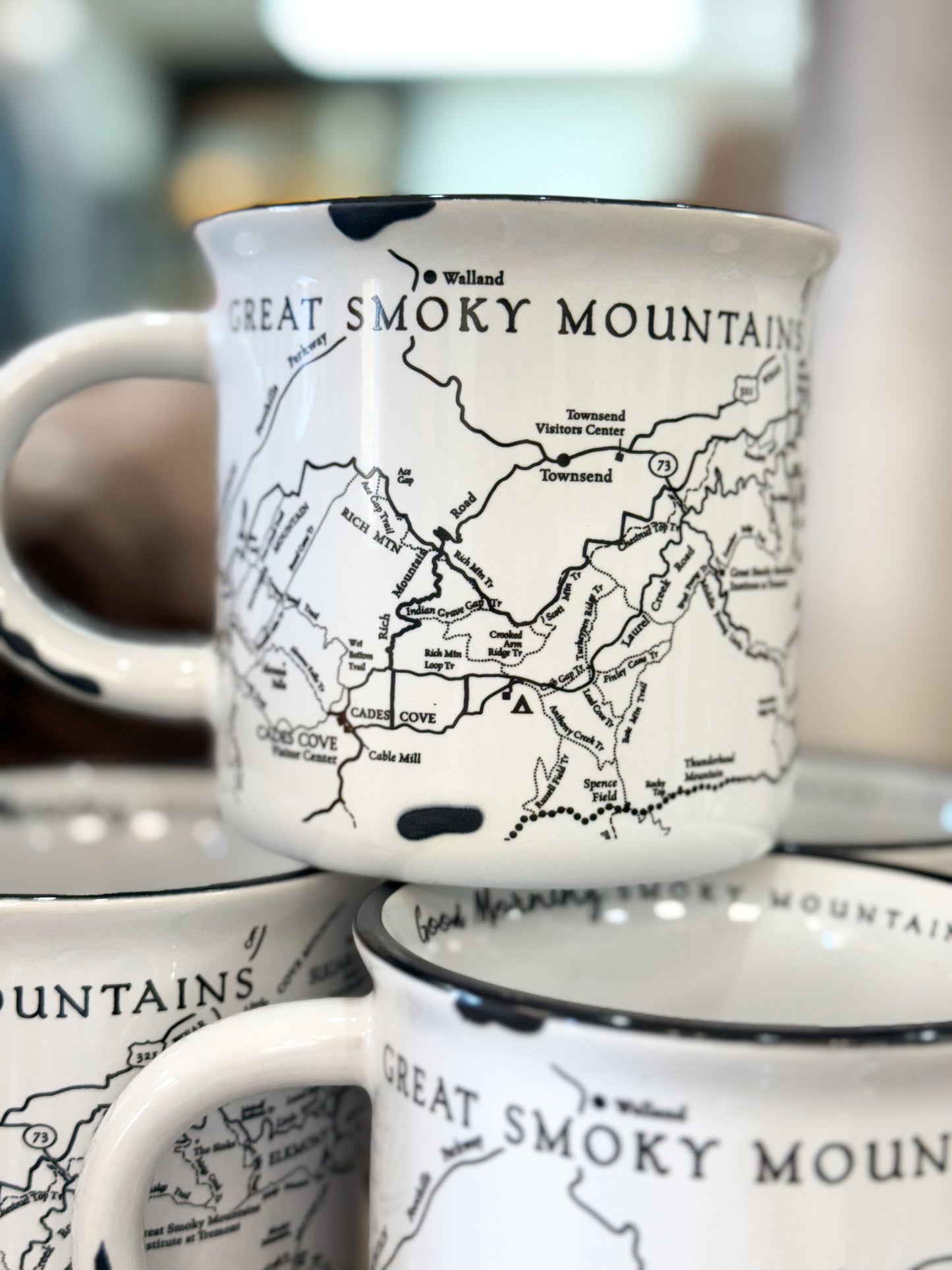 Great Smoky Mountains National Park Map Camp Mug