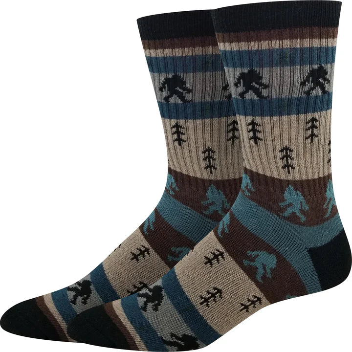 Blue Bigfoot Striped Socks