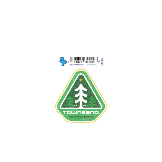 3 Tree Triangle Sticker Small