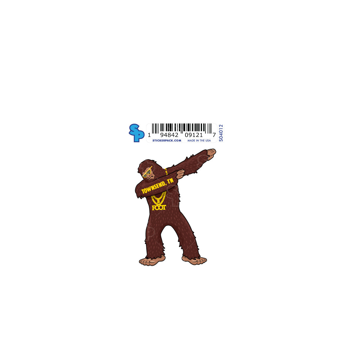 Bigfoot Dab Sticker Small