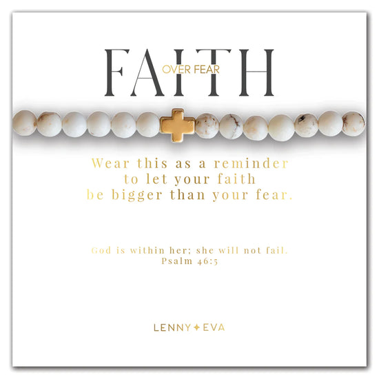 Faith Over Fear Cross Bracelet