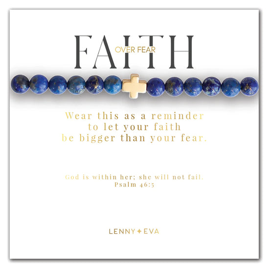 Faith Over Fear Cross Bracelet