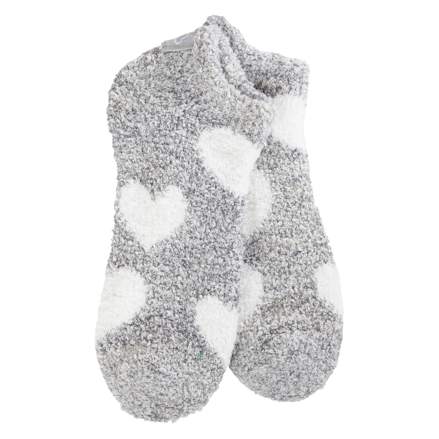 Load image into Gallery viewer, Worlds Softest Socks - Heart Silver Cozy Low
