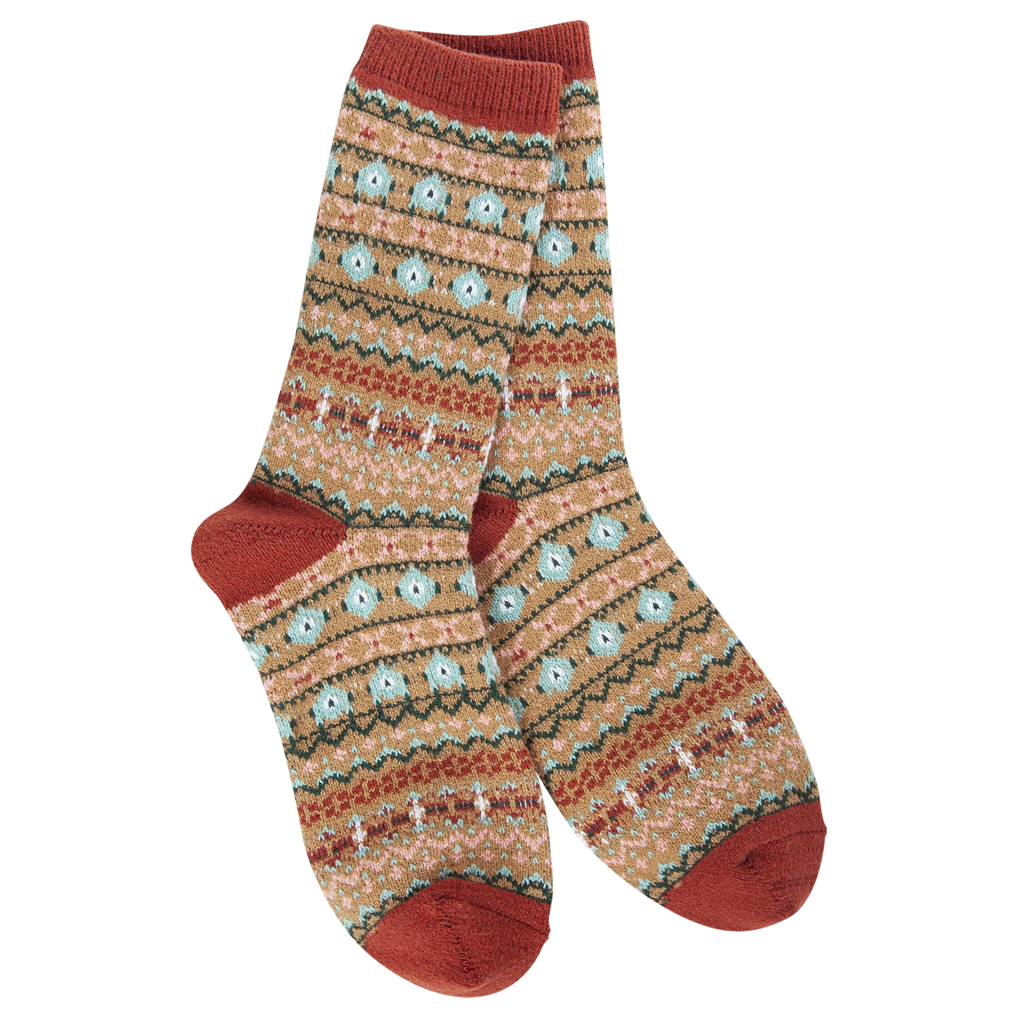 World's Softest Socks - Holiday Mini Crew - Nordic Brown