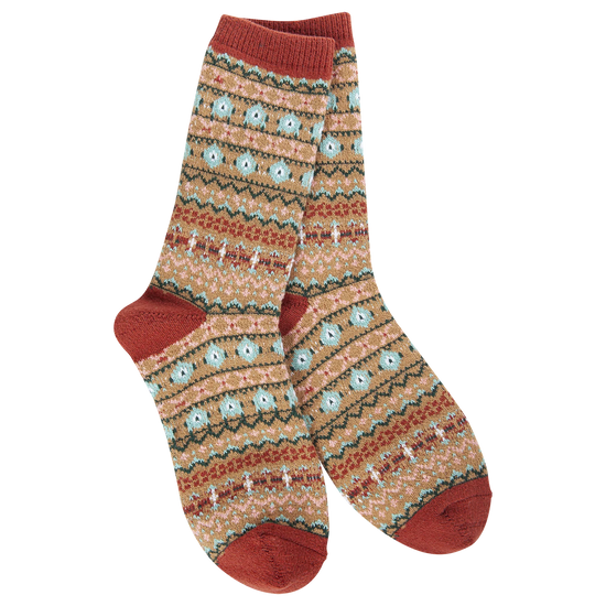 World's Softest Socks - Holiday Mini Crew - Nordic Brown