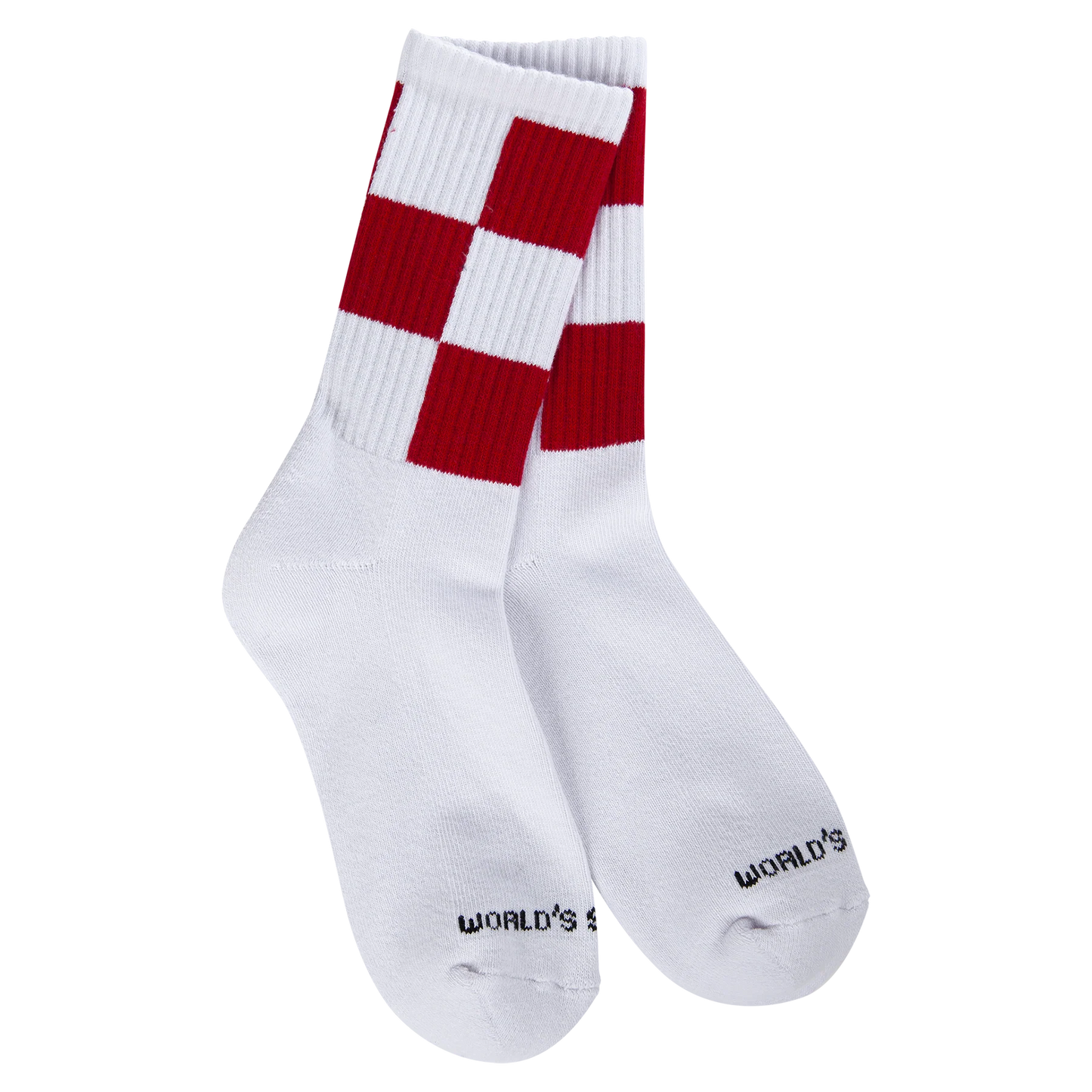 World's Softest Socks - Holiday Sport Mini Crew - Checkered Red